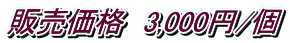�̔����i�@3,000�~/��